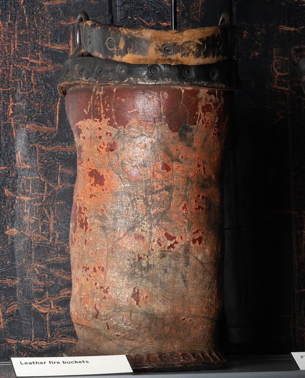 Image of Leather fire bucket, ca. 1889